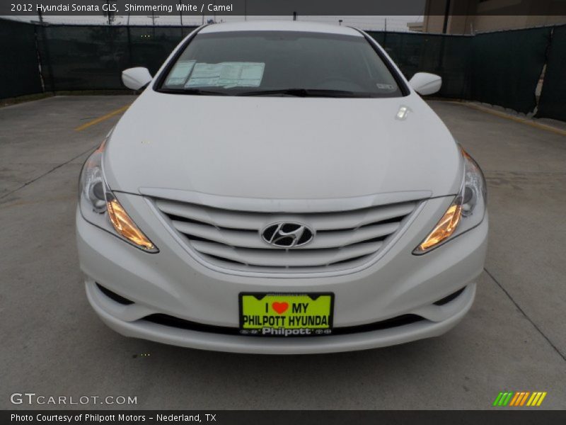 Shimmering White / Camel 2012 Hyundai Sonata GLS
