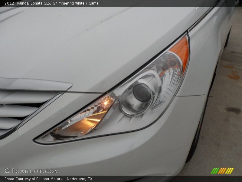 Shimmering White / Camel 2012 Hyundai Sonata GLS