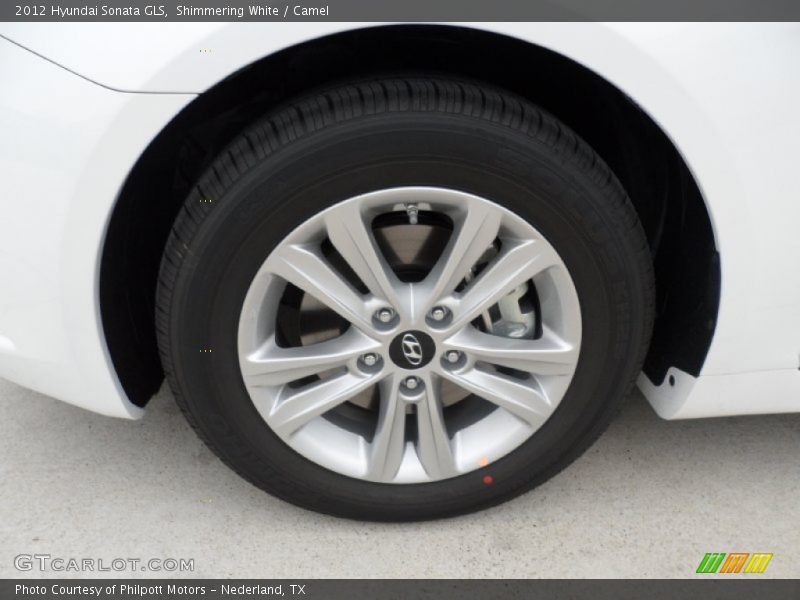 Shimmering White / Camel 2012 Hyundai Sonata GLS