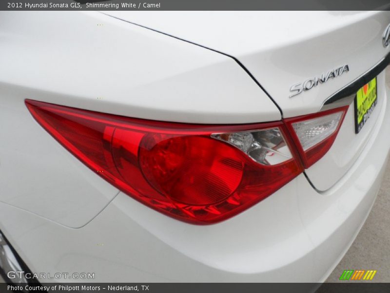 Shimmering White / Camel 2012 Hyundai Sonata GLS