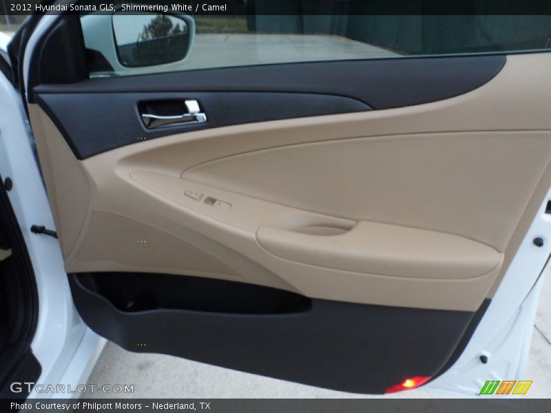 Shimmering White / Camel 2012 Hyundai Sonata GLS