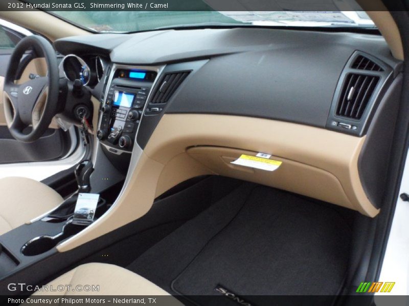 Shimmering White / Camel 2012 Hyundai Sonata GLS
