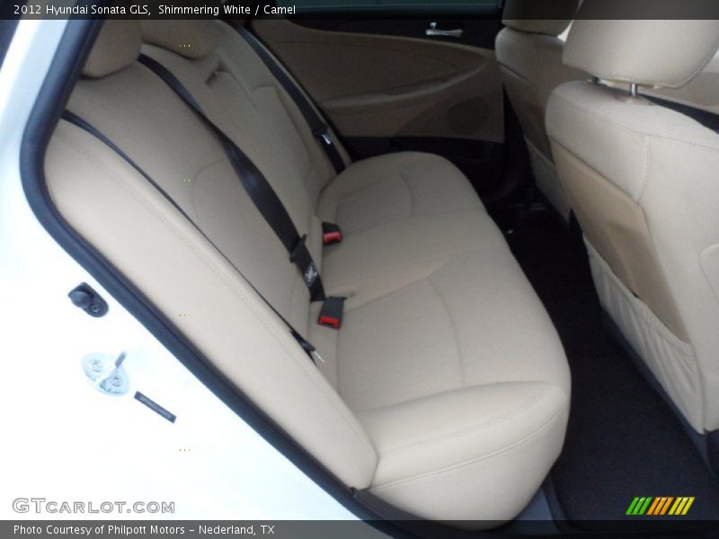Shimmering White / Camel 2012 Hyundai Sonata GLS