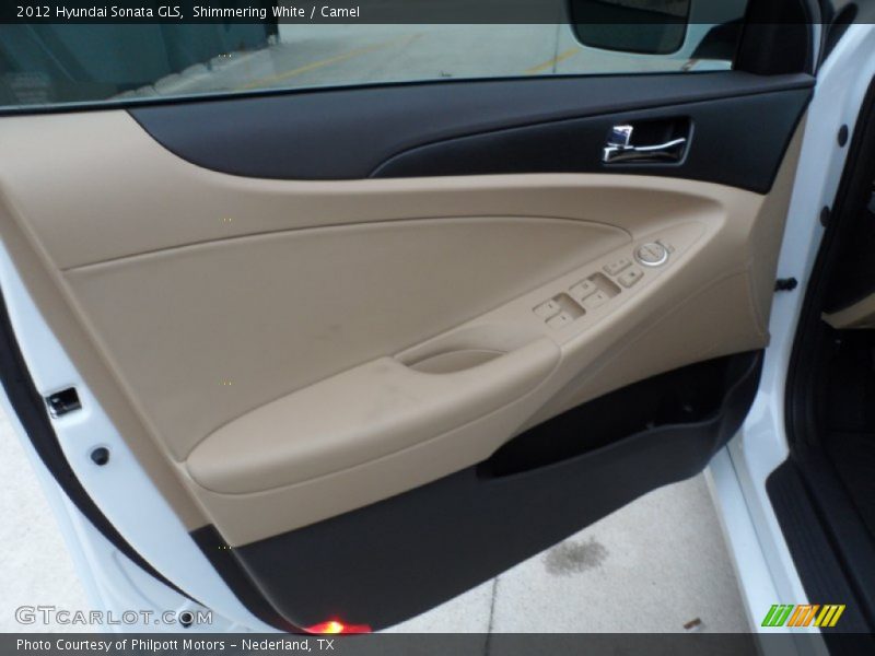 Shimmering White / Camel 2012 Hyundai Sonata GLS