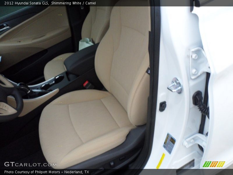 Shimmering White / Camel 2012 Hyundai Sonata GLS