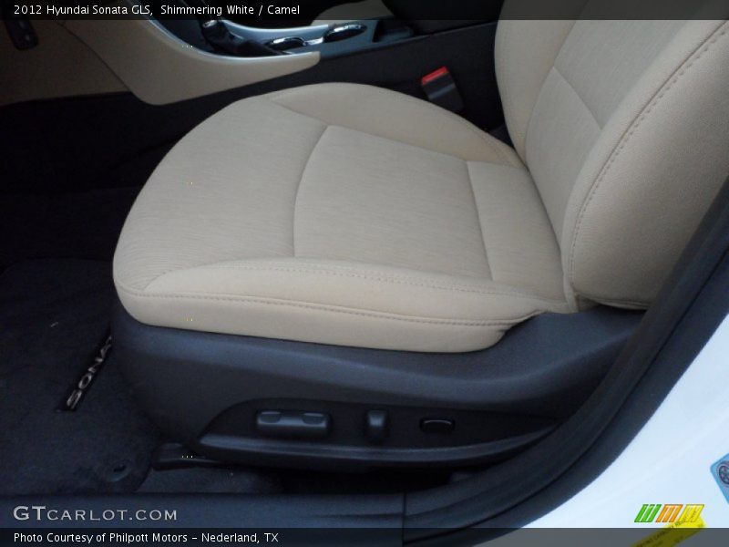 Shimmering White / Camel 2012 Hyundai Sonata GLS