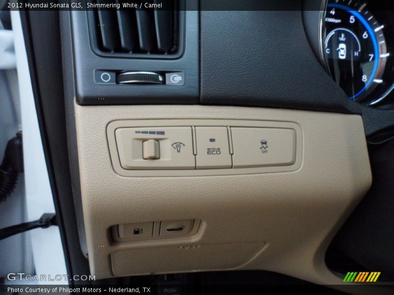 Shimmering White / Camel 2012 Hyundai Sonata GLS
