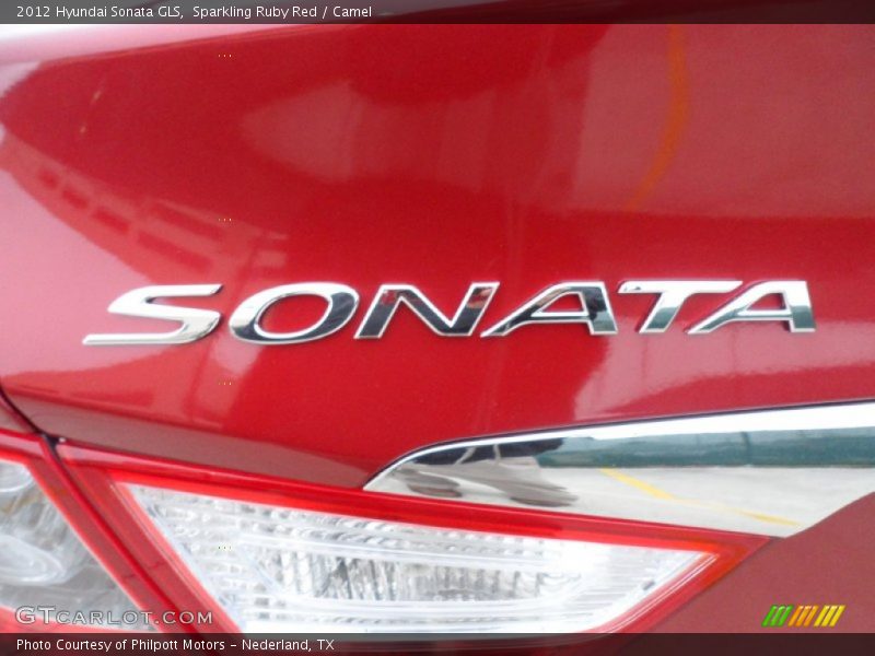 Sparkling Ruby Red / Camel 2012 Hyundai Sonata GLS