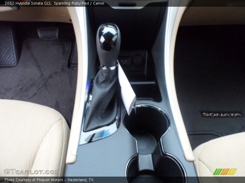 Sparkling Ruby Red / Camel 2012 Hyundai Sonata GLS