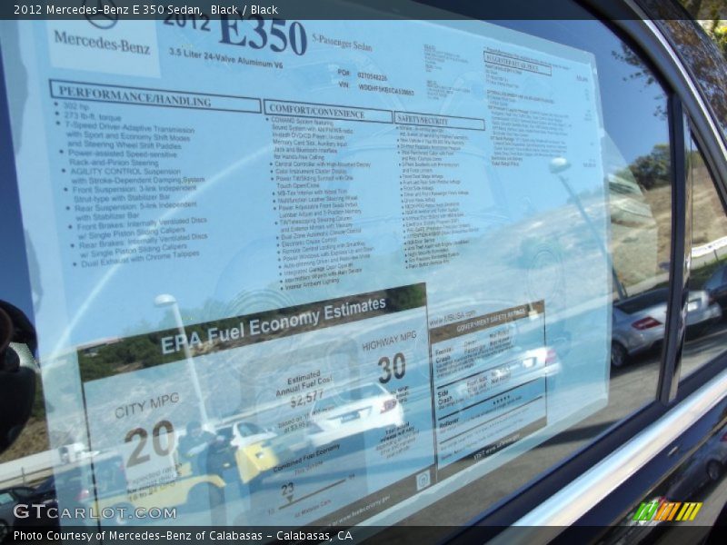 Black / Black 2012 Mercedes-Benz E 350 Sedan