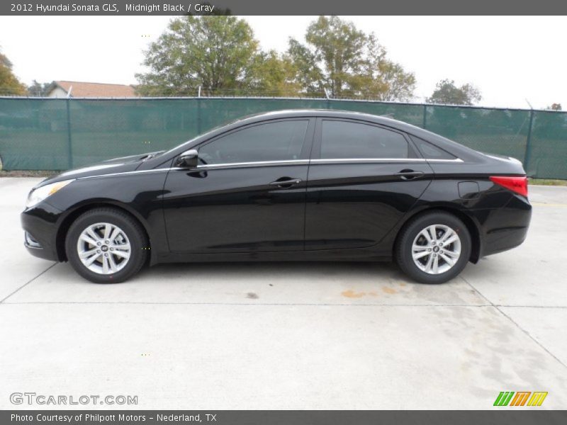 Midnight Black / Gray 2012 Hyundai Sonata GLS