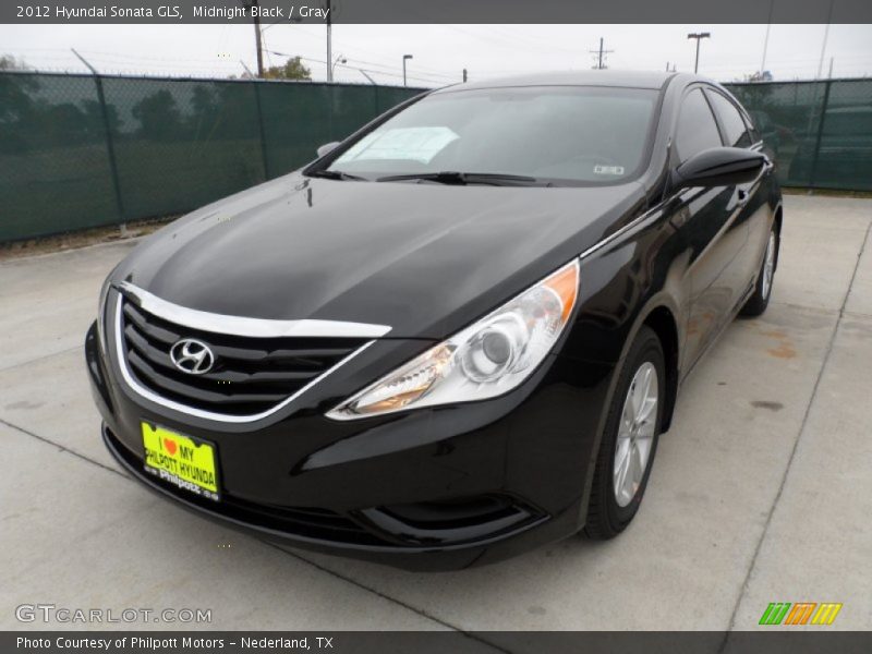 Midnight Black / Gray 2012 Hyundai Sonata GLS