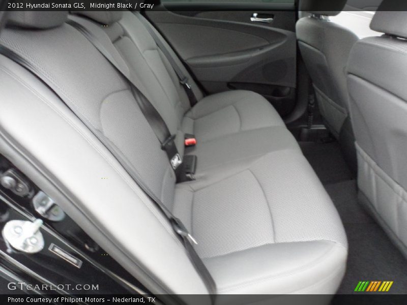 Midnight Black / Gray 2012 Hyundai Sonata GLS