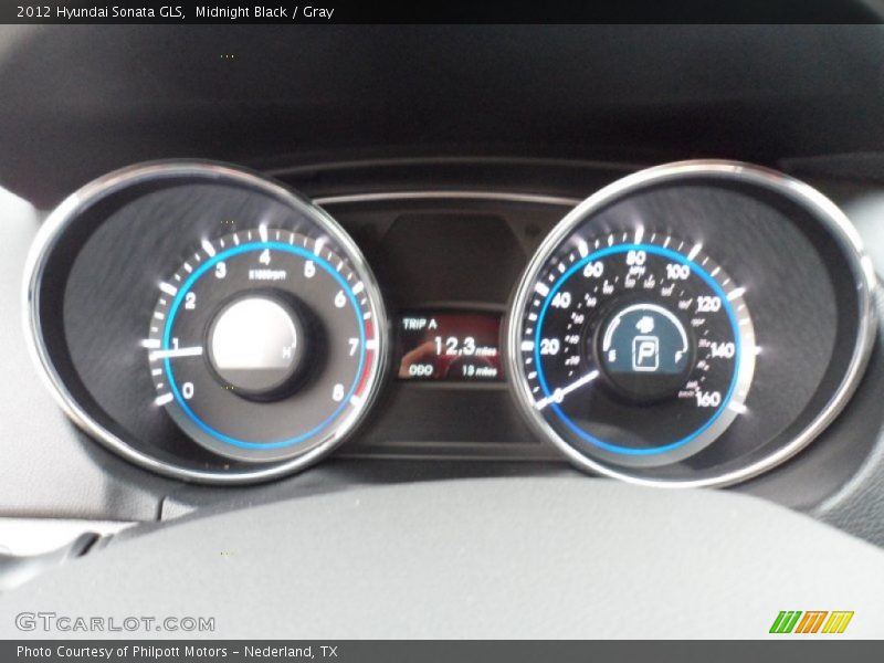Midnight Black / Gray 2012 Hyundai Sonata GLS