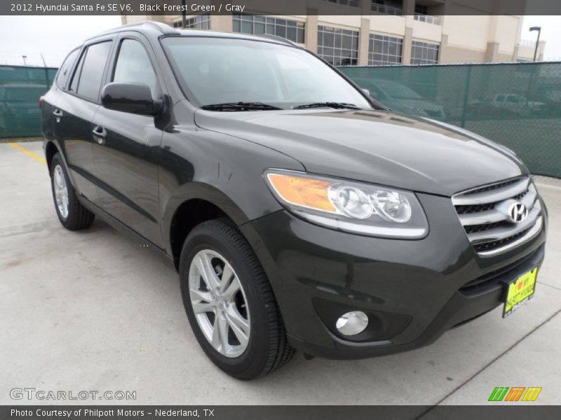 Black Forest Green / Gray 2012 Hyundai Santa Fe SE V6