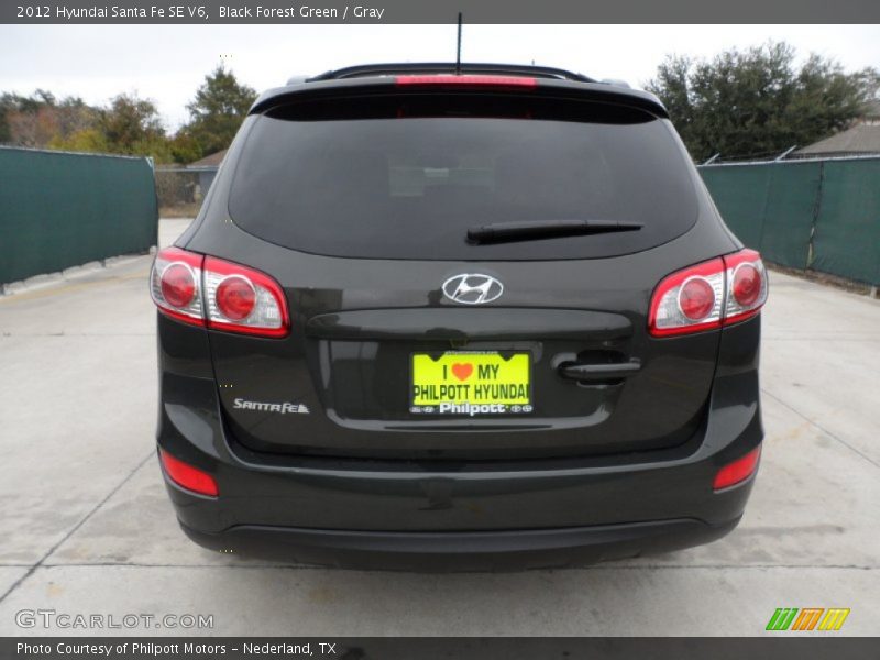 Black Forest Green / Gray 2012 Hyundai Santa Fe SE V6