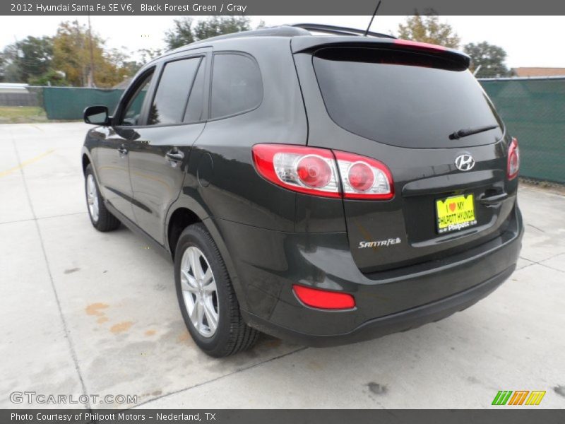 Black Forest Green / Gray 2012 Hyundai Santa Fe SE V6