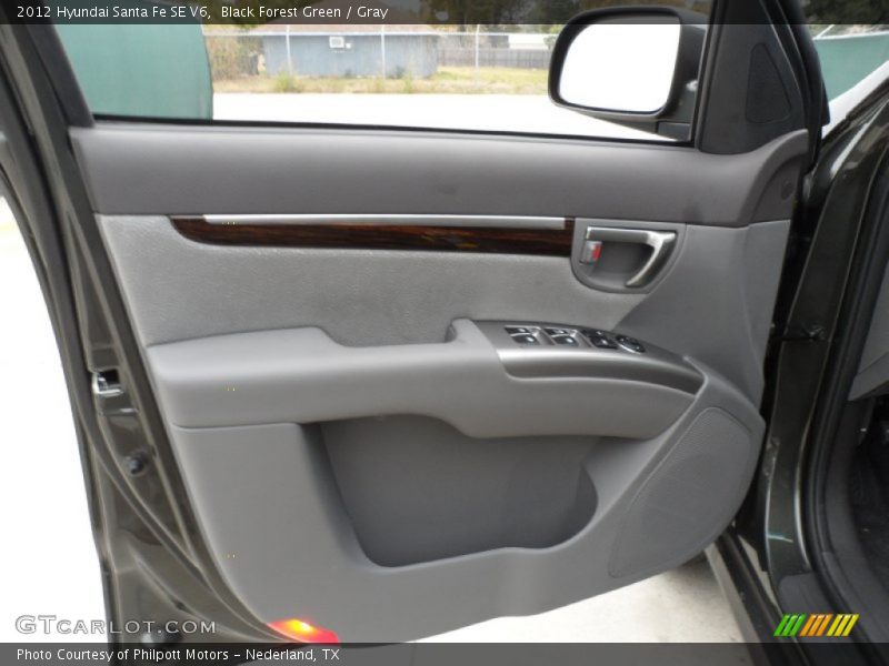 Black Forest Green / Gray 2012 Hyundai Santa Fe SE V6