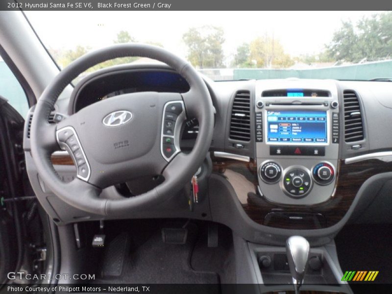 Black Forest Green / Gray 2012 Hyundai Santa Fe SE V6