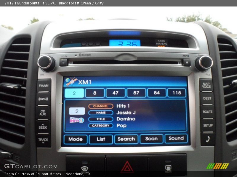Black Forest Green / Gray 2012 Hyundai Santa Fe SE V6