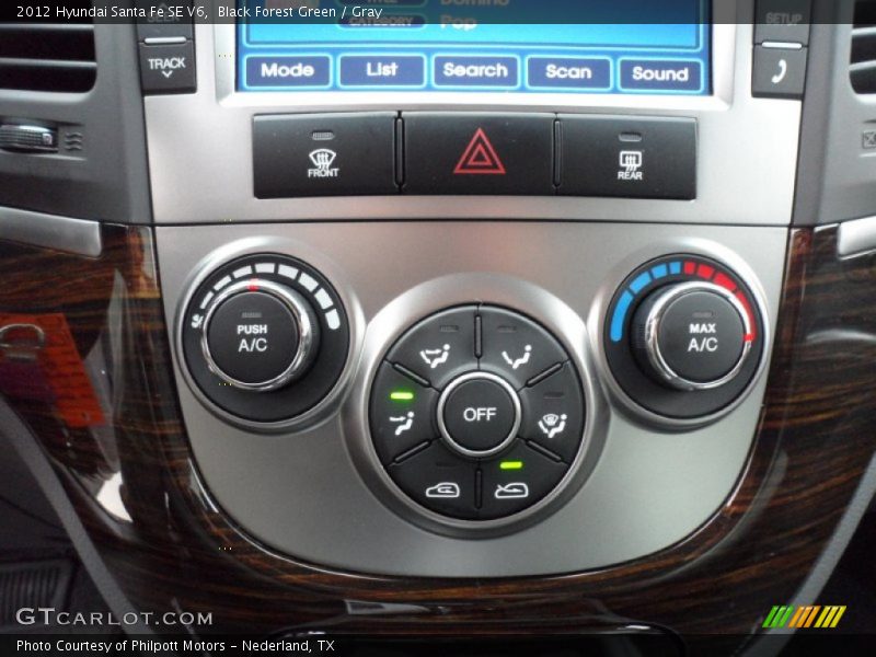 Controls of 2012 Santa Fe SE V6