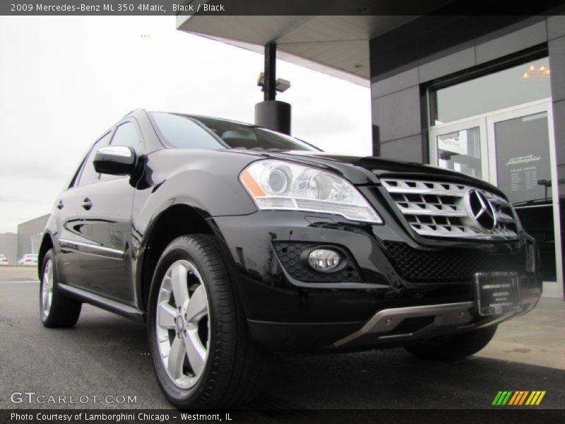 Black / Black 2009 Mercedes-Benz ML 350 4Matic