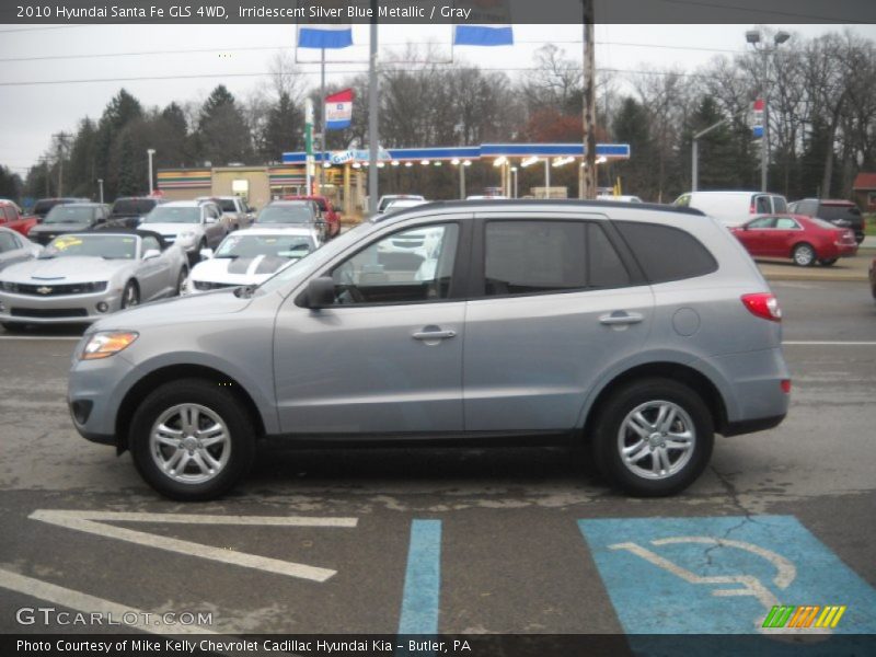 Irridescent Silver Blue Metallic / Gray 2010 Hyundai Santa Fe GLS 4WD