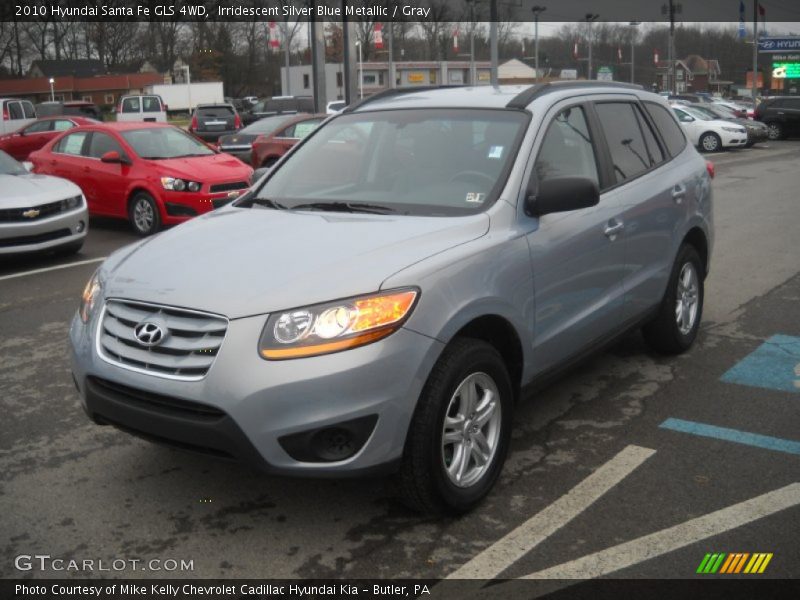 Irridescent Silver Blue Metallic / Gray 2010 Hyundai Santa Fe GLS 4WD