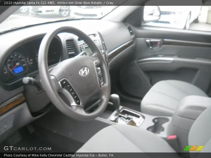 Irridescent Silver Blue Metallic / Gray 2010 Hyundai Santa Fe GLS 4WD