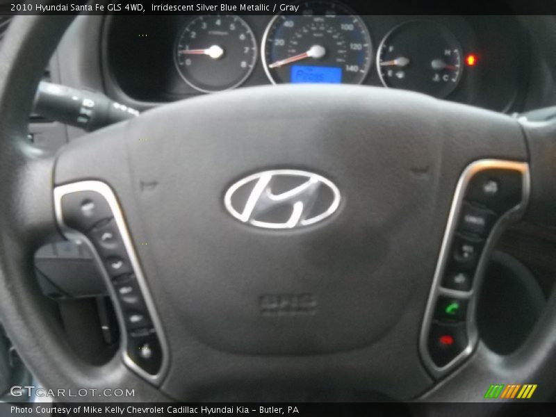 Irridescent Silver Blue Metallic / Gray 2010 Hyundai Santa Fe GLS 4WD