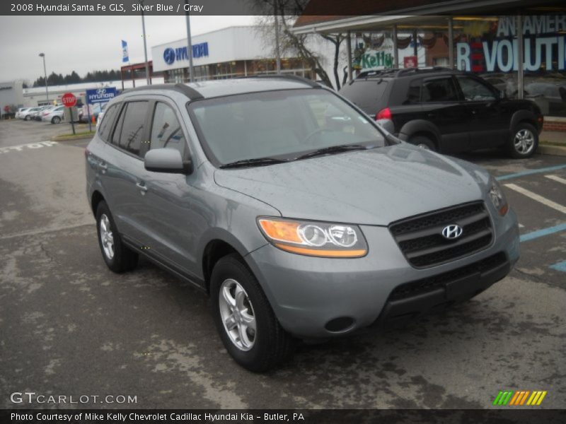 Silver Blue / Gray 2008 Hyundai Santa Fe GLS