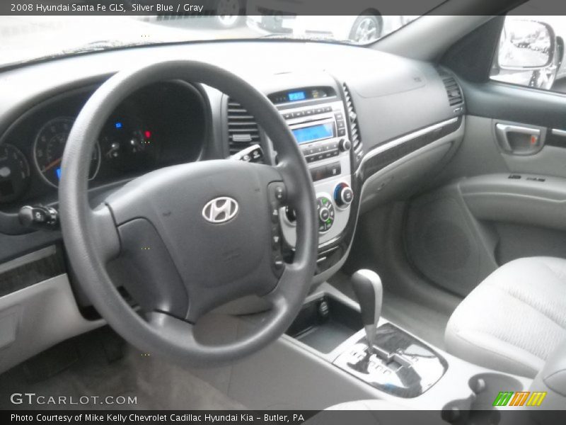 Silver Blue / Gray 2008 Hyundai Santa Fe GLS