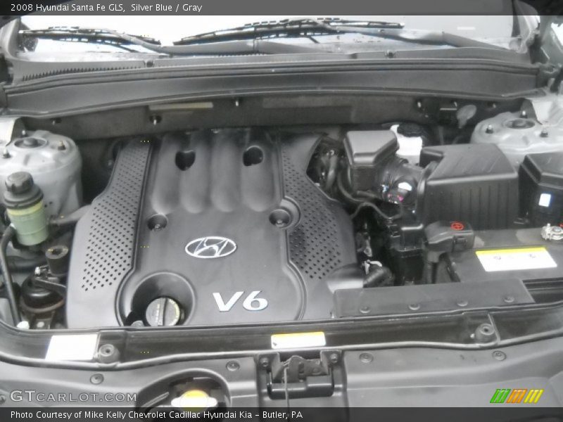 Silver Blue / Gray 2008 Hyundai Santa Fe GLS