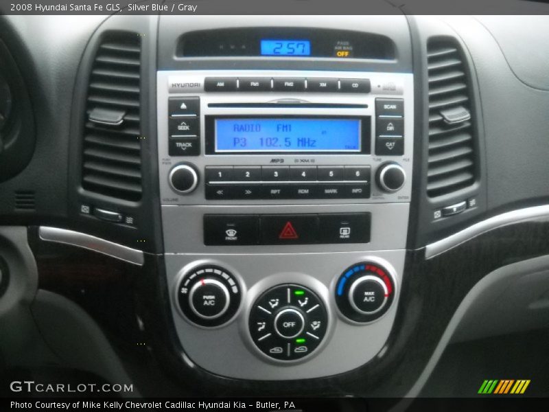 Silver Blue / Gray 2008 Hyundai Santa Fe GLS
