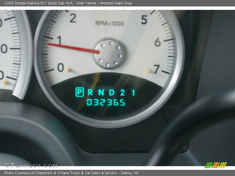 Solar Yellow / Medium Slate Gray 2006 Dodge Dakota SLT Quad Cab 4x4