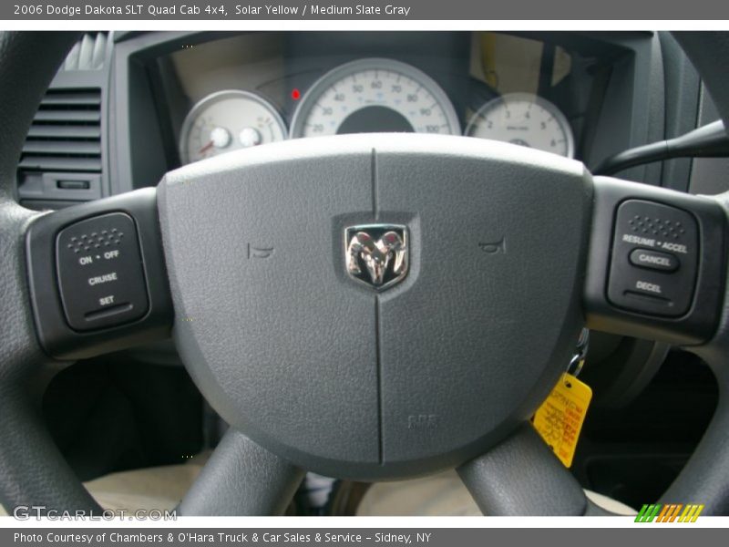 Solar Yellow / Medium Slate Gray 2006 Dodge Dakota SLT Quad Cab 4x4