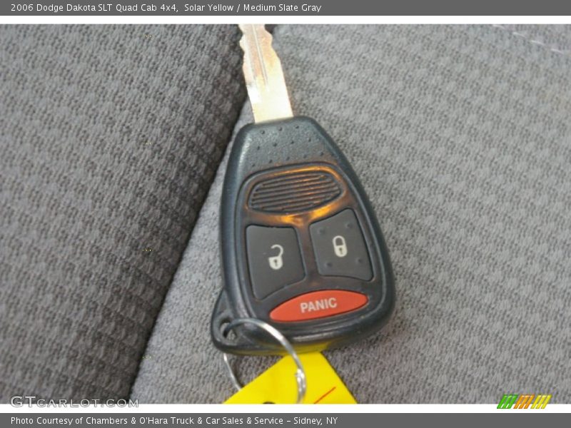Solar Yellow / Medium Slate Gray 2006 Dodge Dakota SLT Quad Cab 4x4
