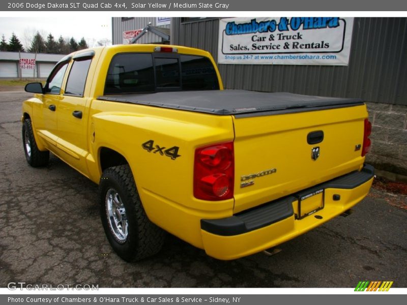 Solar Yellow / Medium Slate Gray 2006 Dodge Dakota SLT Quad Cab 4x4