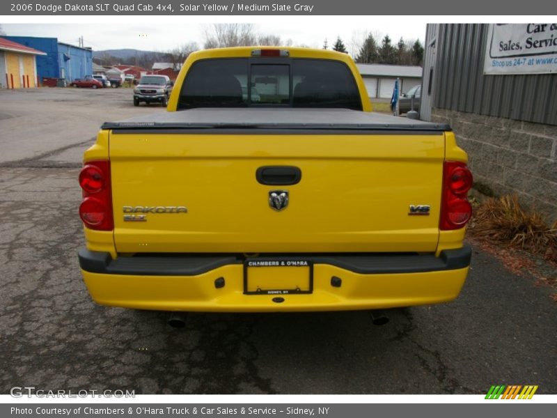 Solar Yellow / Medium Slate Gray 2006 Dodge Dakota SLT Quad Cab 4x4