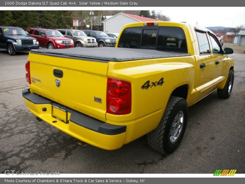 Solar Yellow / Medium Slate Gray 2006 Dodge Dakota SLT Quad Cab 4x4