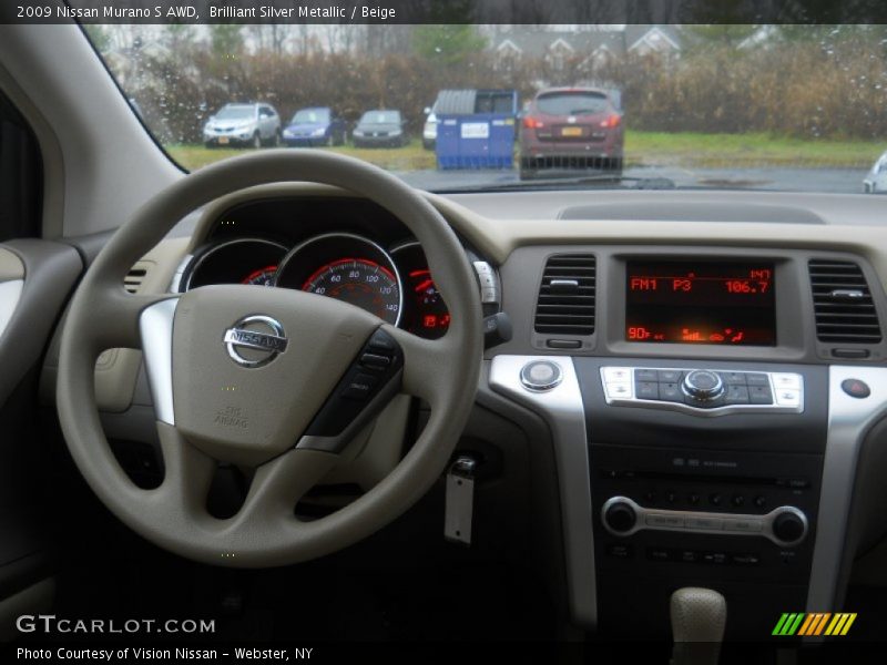 Brilliant Silver Metallic / Beige 2009 Nissan Murano S AWD