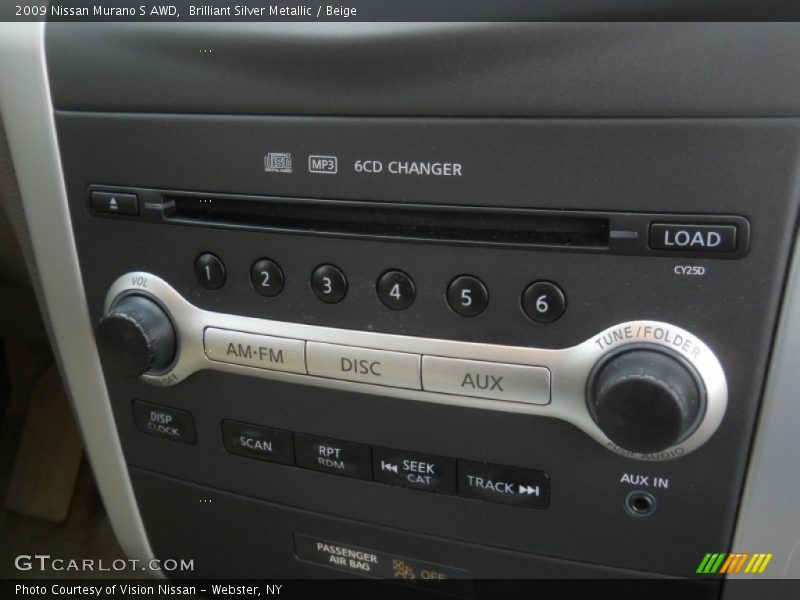 Brilliant Silver Metallic / Beige 2009 Nissan Murano S AWD