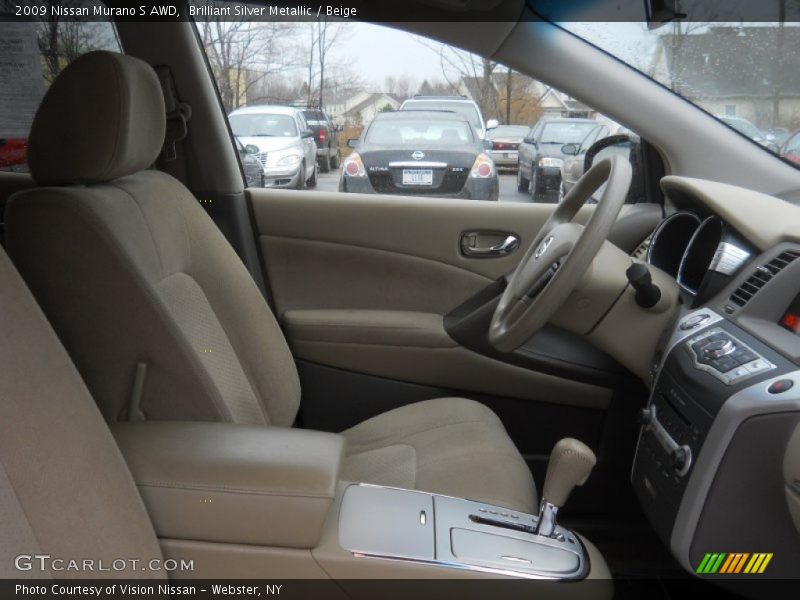 Brilliant Silver Metallic / Beige 2009 Nissan Murano S AWD