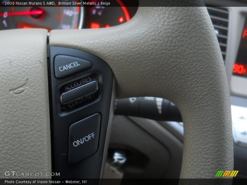 Brilliant Silver Metallic / Beige 2009 Nissan Murano S AWD