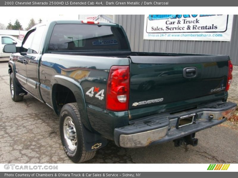 Dark Green Metallic / Dark Charcoal 2003 Chevrolet Silverado 2500HD LS Extended Cab 4x4