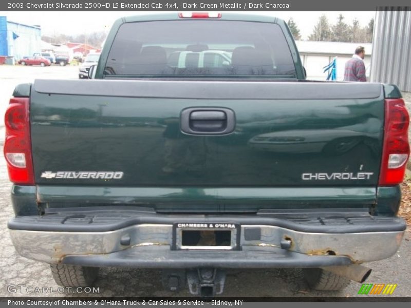 Dark Green Metallic / Dark Charcoal 2003 Chevrolet Silverado 2500HD LS Extended Cab 4x4