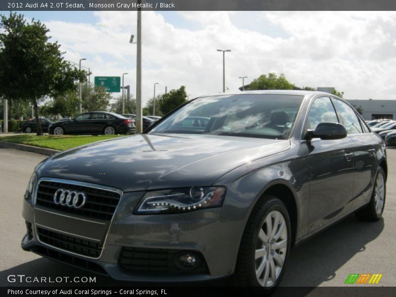 Monsoon Gray Metallic / Black 2012 Audi A4 2.0T Sedan