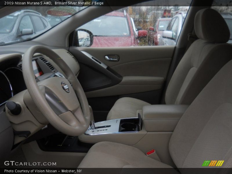 Brilliant Silver Metallic / Beige 2009 Nissan Murano S AWD