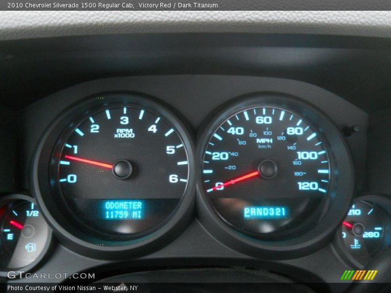 Victory Red / Dark Titanium 2010 Chevrolet Silverado 1500 Regular Cab