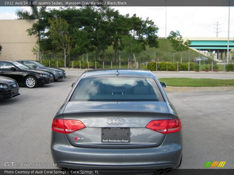 Monsoon Gray Metallic / Black/Black 2012 Audi S4 3.0T quattro Sedan